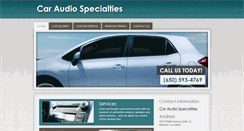 Desktop Screenshot of caraudiospecialties.com