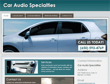 Tablet Screenshot of caraudiospecialties.com